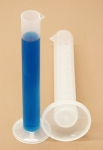 Graduated Cylinder Plastic PP 25 ml Round Base