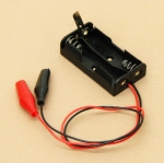 'AA' Cell Double Battery Holder With Clips Switch