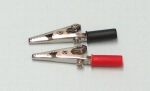 Alligator Clip With Screw Black/Red Set of 2