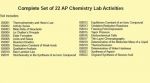 Complete Set of 22 AP Chemistry Lab Activities