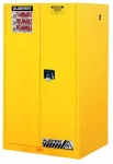Justrite Sure-Grip EX Safety Cabinet 60 Gallon 1 Door 2 Shelves