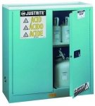 Justrite Sure-Grip EX Metal Acid Cabinet 30 Gallon 2 Doors 1 Shelf
