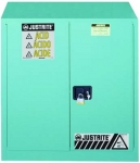 Justrite Sure-Grip EX Metal Acid Cabinet 45 Gallon 2 Doors 2 Shelves