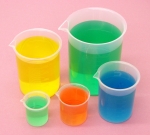 Beaker Graduated Plastic PP Set of 5