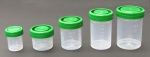 Plastic Beaker with Screw Cap Set of 5 