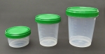 Plastic Beaker with Screw Cap Set of 3