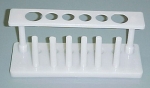 PE Test Tube Rack for 6 Tubes, 4 x 20mm & 2 x 25mm