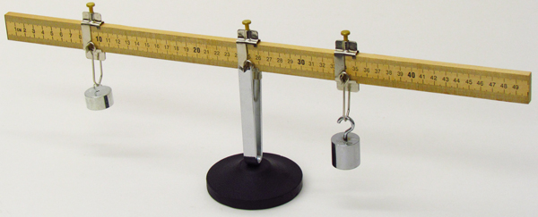 Metal Slotted Weights & Balance Principle Lever Ruler Fulcrum System Model 