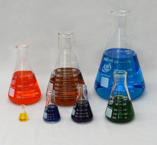 616258 Erlenmeyer Flask LabZap Set of 7