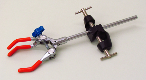 Three finger clamp,extension clamp for distillation apparatus