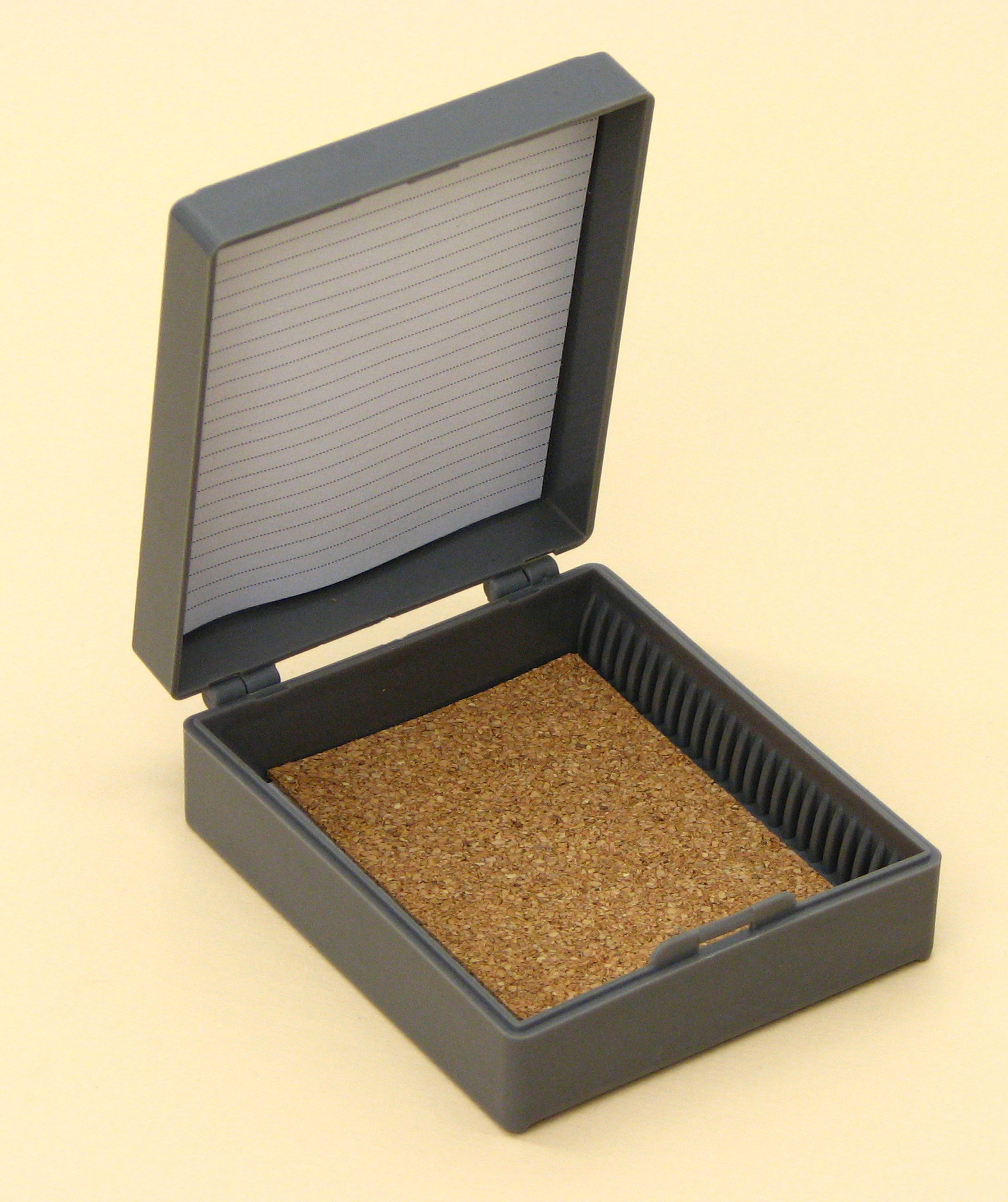 B17320 Plastic Slides Box for 25 Slides Gray