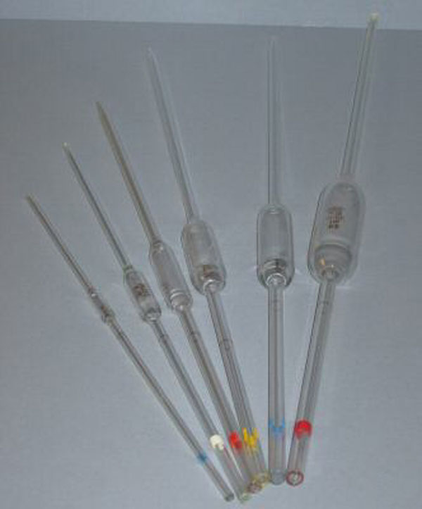 3871-55 Volumetric Pipette Pipet Borosilicate Glass Set of 6