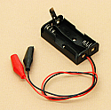 'AA' Cell Double Battery Holder With Clips Switch