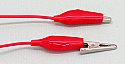 Alligator Clip Lead Red, Medium Clip, 12 Inch, Pack of 10