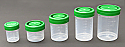 Plastic Beaker with Screw Cap Set of 5 