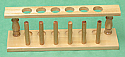 Test Tube Rack Wooden 6 Tubes x 22mm