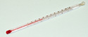 Lab Thermometer 6 Inch Red Alcohol Dual Scale -10 to 60C, 20 to 140F 