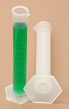 Graduated Cylinder Plastic PP 50 ml Hex Base