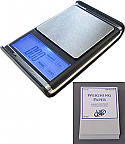 US-EXTREME Touch Screen Pocket Scale 1000g x 0.1g, With Weighing Paper