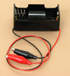 'D' Cell Battery Holder With Clips